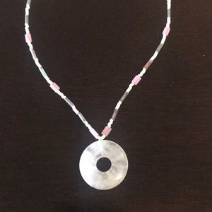 Pink beaded necklace